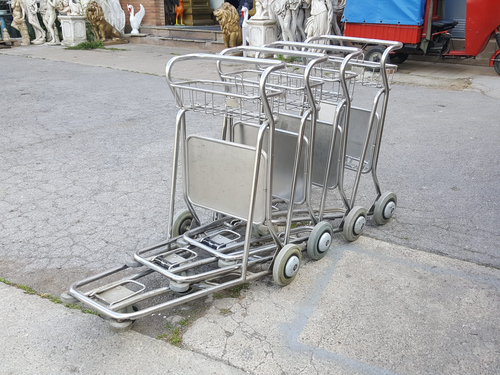 carro maletas aeropuerto metal plastico 20-100x54x93 (35eu.) 6u